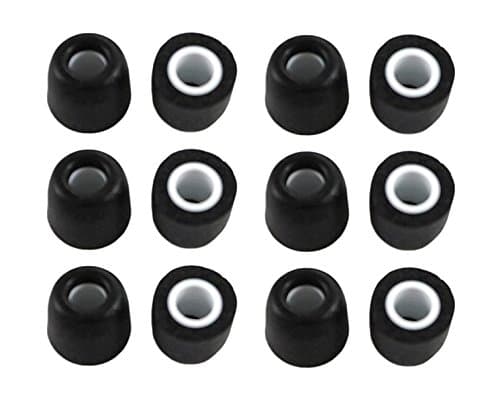 Zotech 6 Pair Memory Foam Replacement Earbuds, Ear Tips for JayBird BlueBuds X, X2 & X3 Sport Headphones (Small)