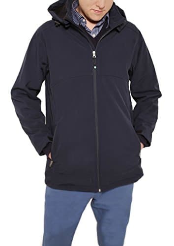 Northfield Sportswear Men's All-Season Full-Zip Softshell Jacket (with Hood) (XL, Navy)