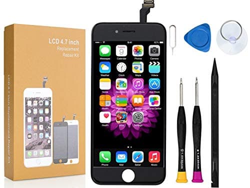 Compatible with iPhone 6 Screen Replacement, COASD LCD Digitizer Touch Screen Assembly Set, Repair Tools and Professional Replacement Manual Included (Black, 4.7 Inch)