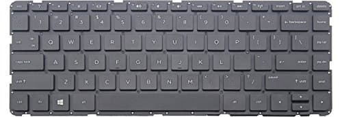 CHNASAWE US Keyboard for HP 14-g 14-r 14-w Compaq 14-s Pavilion 14-n Series, Black Color Without Frame