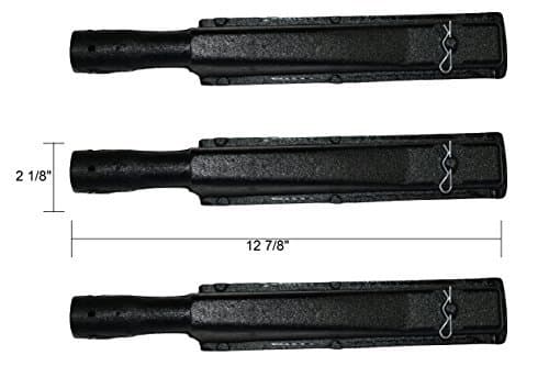 Premium Grill Parts 3 Pack - Cast Iron Burner Replacement for Select Brinkmann and Kenmore Gas Grills