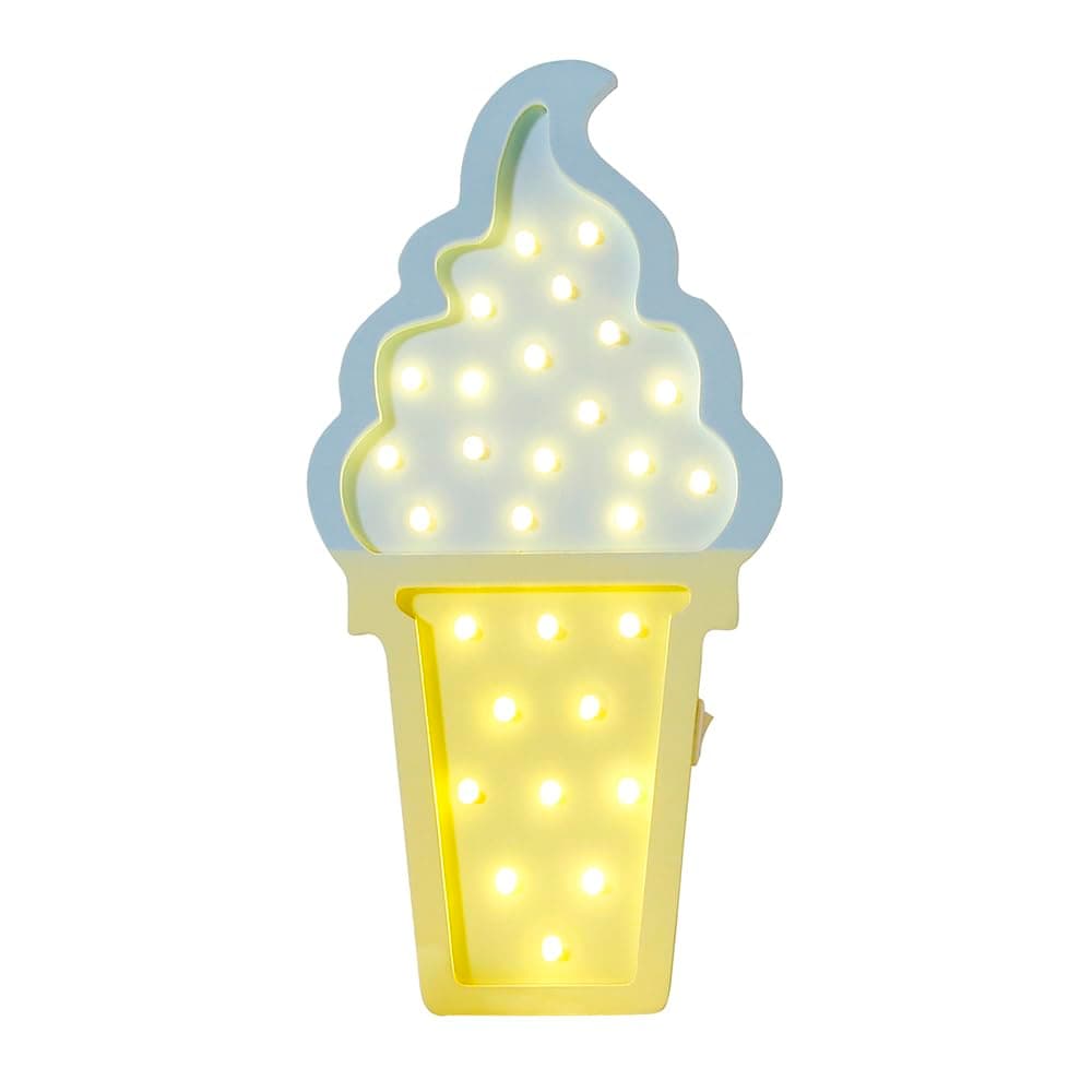 Ice cream Valentine Romance Atmosphere Light , Party Wedding Birthday Party Decoration Kids' Room Battery Operated LED Night Lights (Blue and Yellow)