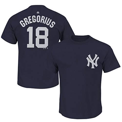 Majestic Athletic Didi Gregorius New York Yankees Name and Number Navy T-Shirt Jersey Navy
