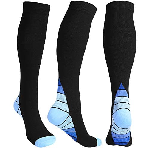 BAISHENGGT Unisex 3 Pairs Compression Socks for Women & Men 15-20mmHg