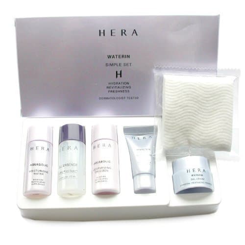 Amore Paciic HERA Auqabolic Simple Set - Hydration/Revitalizing/Freshness (6Items-Toner/Emulsion/Cell Essence/Gel Serum/Gel Cream/Cotton Pad)