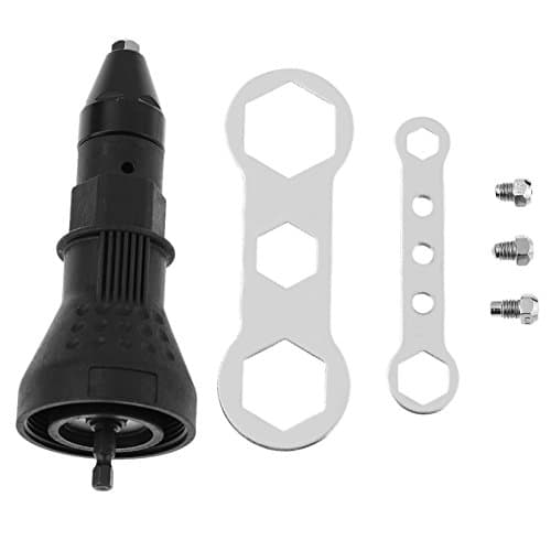 Electric Rivet Gun Drill Adapter Insert Nut Wrench Riveting Tool Kit for Cordless Drill