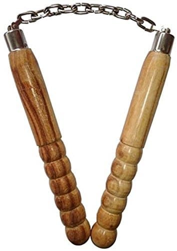 WINART Wooden Nanchaku Gymnastic Stick, Yellow, 10 Inch