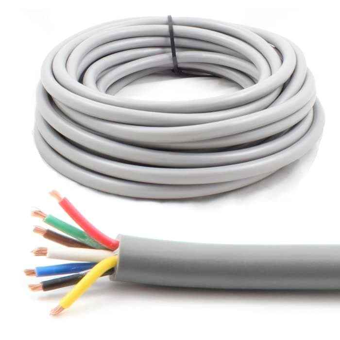 7 Core 12S Cable 12v 24v Thin Wall Wire *21 AMP Rated with 29 AMP Earth* Trailer/Caravan LED Lights (5M)