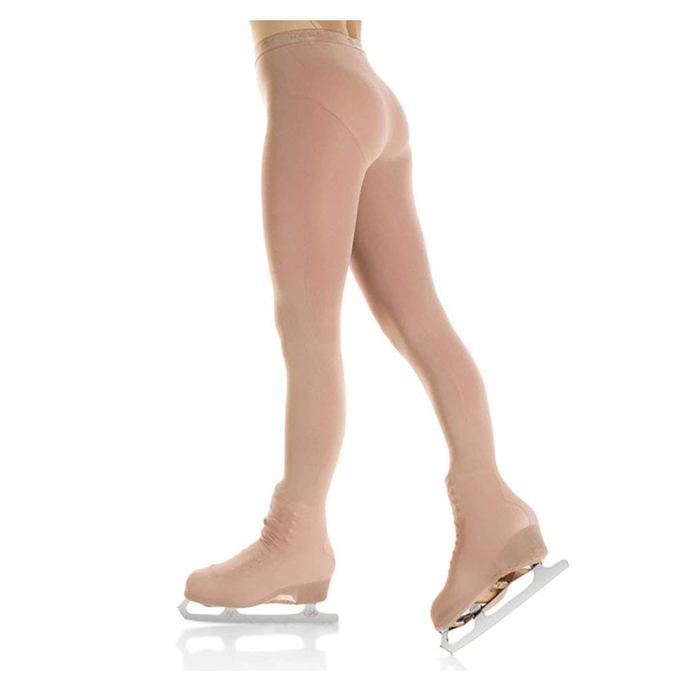 DANCEYOU 90 Deniers Women Girls Over The Boot Buckled Ice Skating tightss Boot Cover Figure Skating tightss Compression Skate Pants,SA/MA