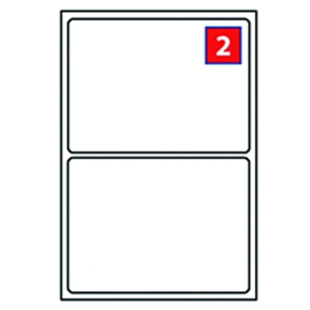 2 Labels per A4 Sheet – 100 Sheets (200), 199.6 x 143.5mm Self-Adhesive Address Stickers, Compatible with Inkjet & Laser Printers