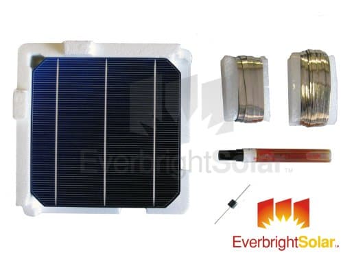 80 High Power Tested Mono 6x6 Solar Cell 3.9w - 4.1w DIY Solar Panel Kit w/Wire, Flux, Diodes