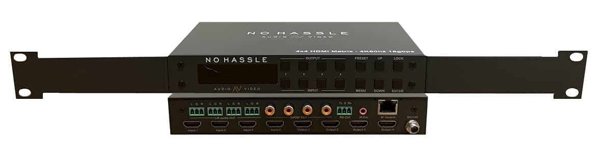 4x4 HDMI 4K HDR Matrix Switcher 18GBPS Ultra YUV 4:4:4 HDCP2.2 60Hz HDMI 2.0B Doby Atmos HDTV Routing SELECTOR SPDIF Audio CONTROL4 Savant Home Automation Switch IP RS232…