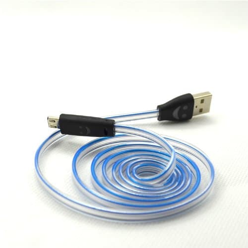 PXSPXS Blue Visible LED Light Up Micro USB Data Charging Cable Cord for PS4 Controller Charging Cable for Playstation 4 Dual Shock 4 - LED Blue