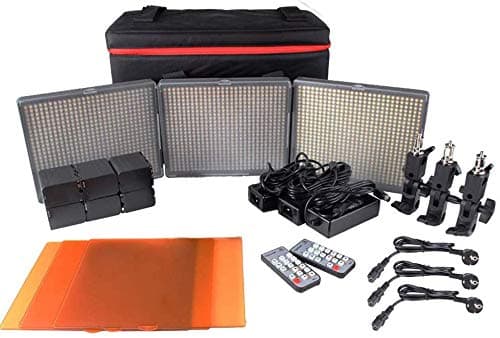Aputure HR672KIT (HR672S + HR672W*2) 672 Led Video Light Panel Kit Studio Lighting with FSK 2.4G Wireless Remote Control