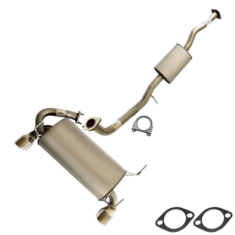 Northeastern Exhaust - Stainless Steel Resonator Rear Muffler Kit compatible with: 2003-2007 Infiniti G35 3.5L Coupe - Include Gaskets and Clamp