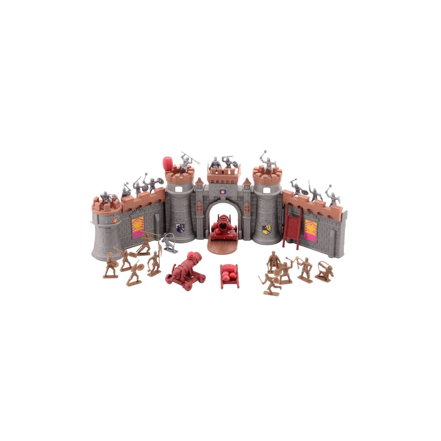 UMKY Medieval Castle Armoured Knights Toy, Medieval Soldiers Play Figurines Knights Play Set for Kids