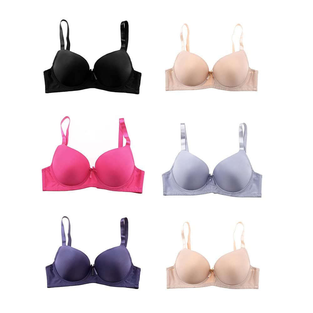 Women's Push-up Bras Pack T-Shirt Bras for Women Brassieres Underwire Bra