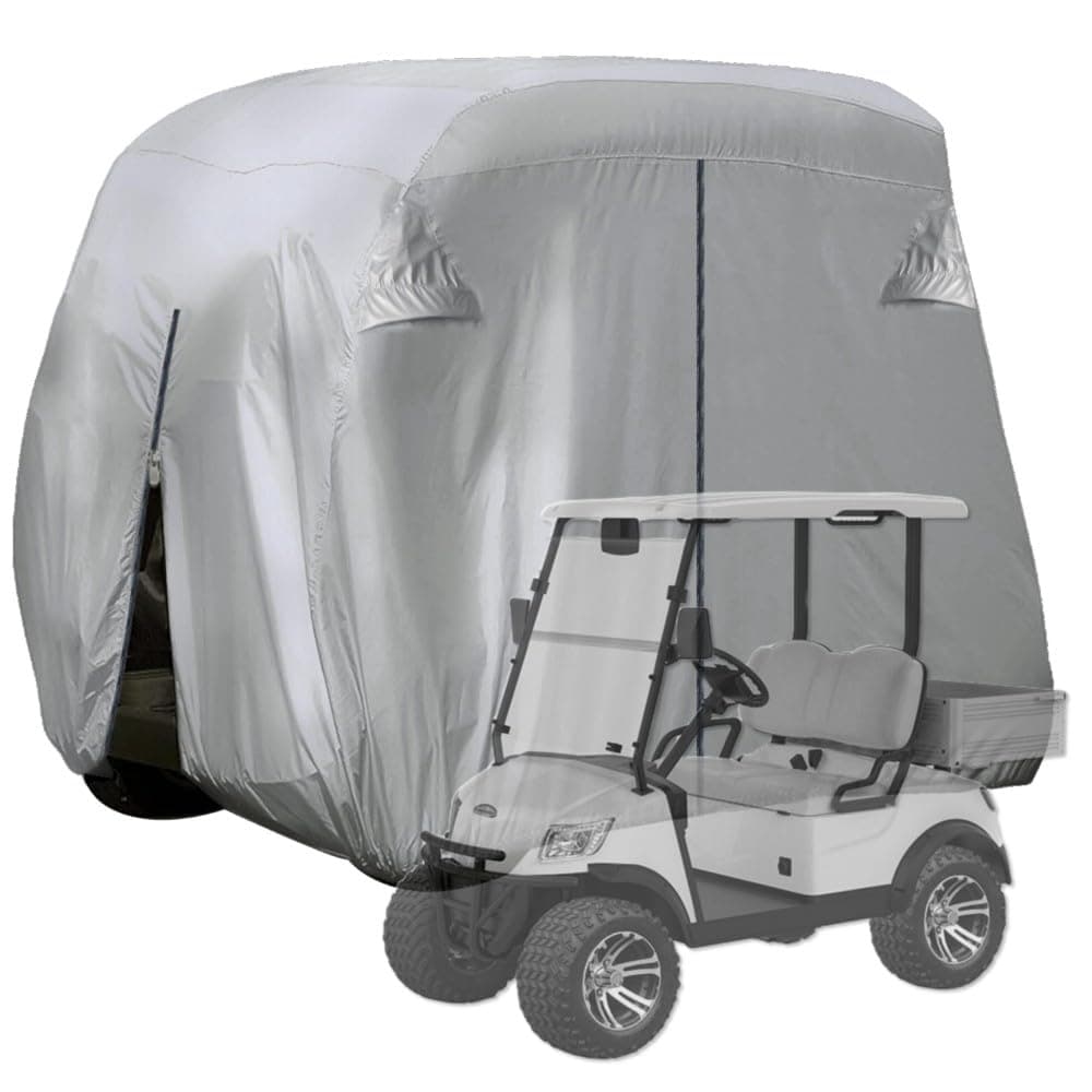 Urby Waterproof Golf Cart Covers 2 Passenger, Aluminum Based Club Car Cover Universal Fits for Club Car, Ezgo, Yamaha & Most Brand