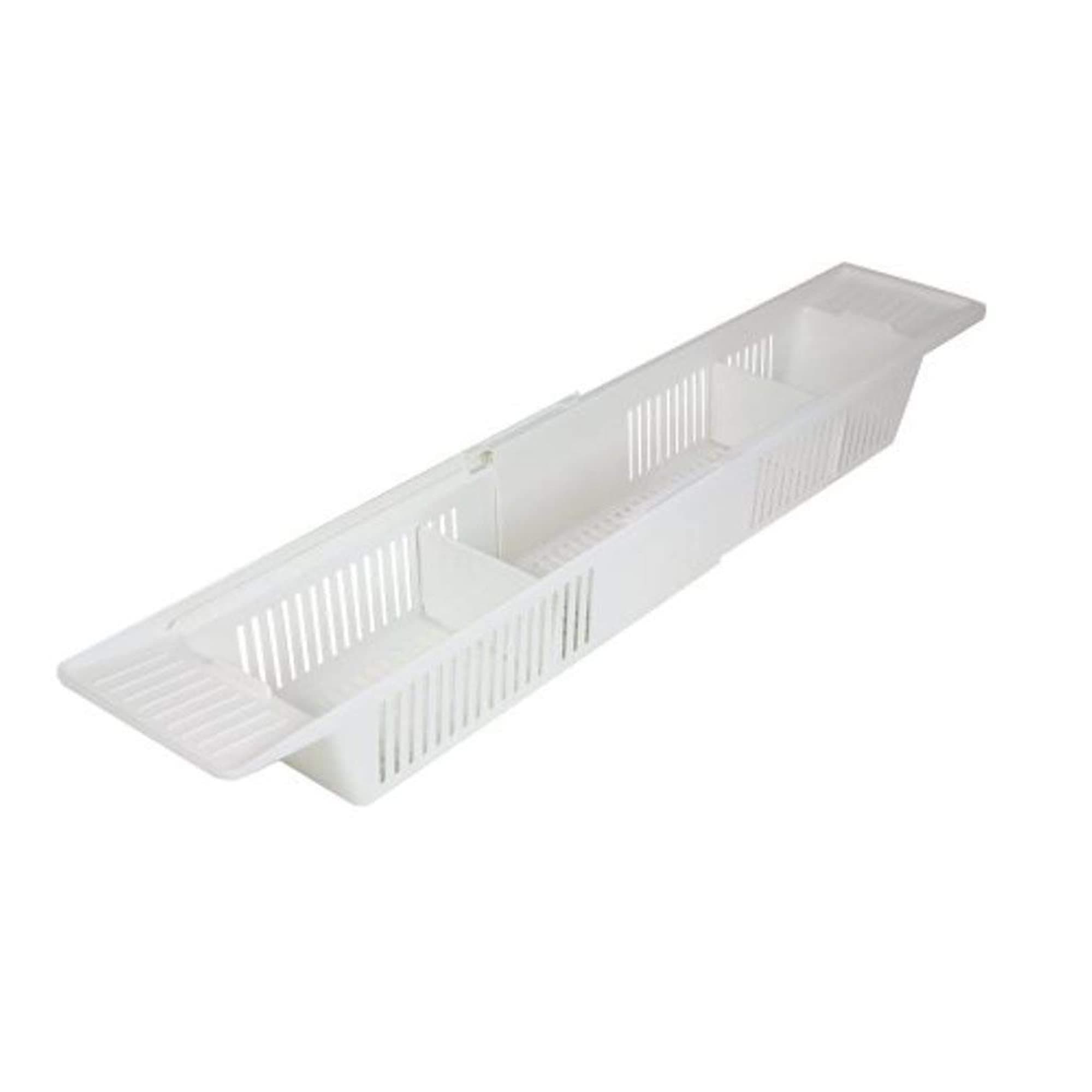 KidCoS372 Bath Storage Basket - Baby Bathtub Organizer (White)