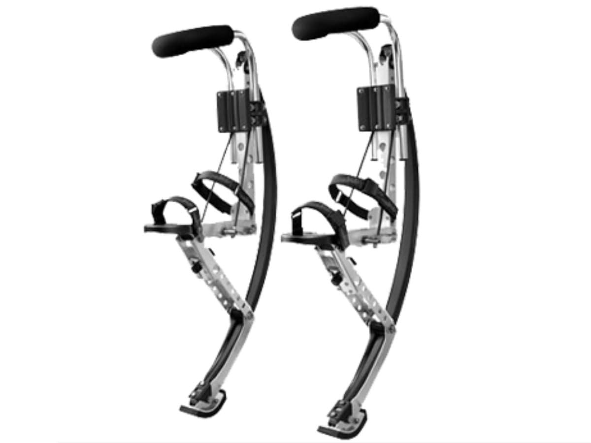 Adult Kangaroo Shoes Men Jumping Stilts Men Women Fitness Exercise (110~150 Ibs/50~70kg) Bouncing shoes (Black)