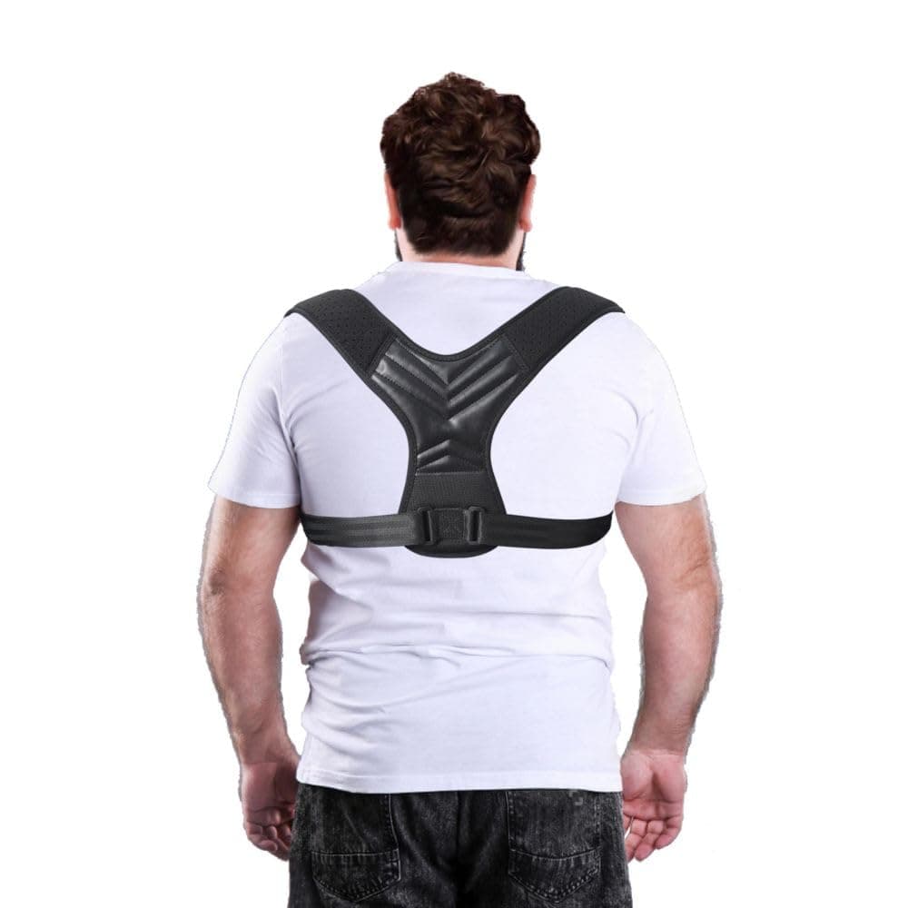 King Mills Plus Size Back Brace for Lower Back Pain, Posture Corrector for Women & Men Plus Size XL to XXXL, Adjustable Support Brace for Big & Tall