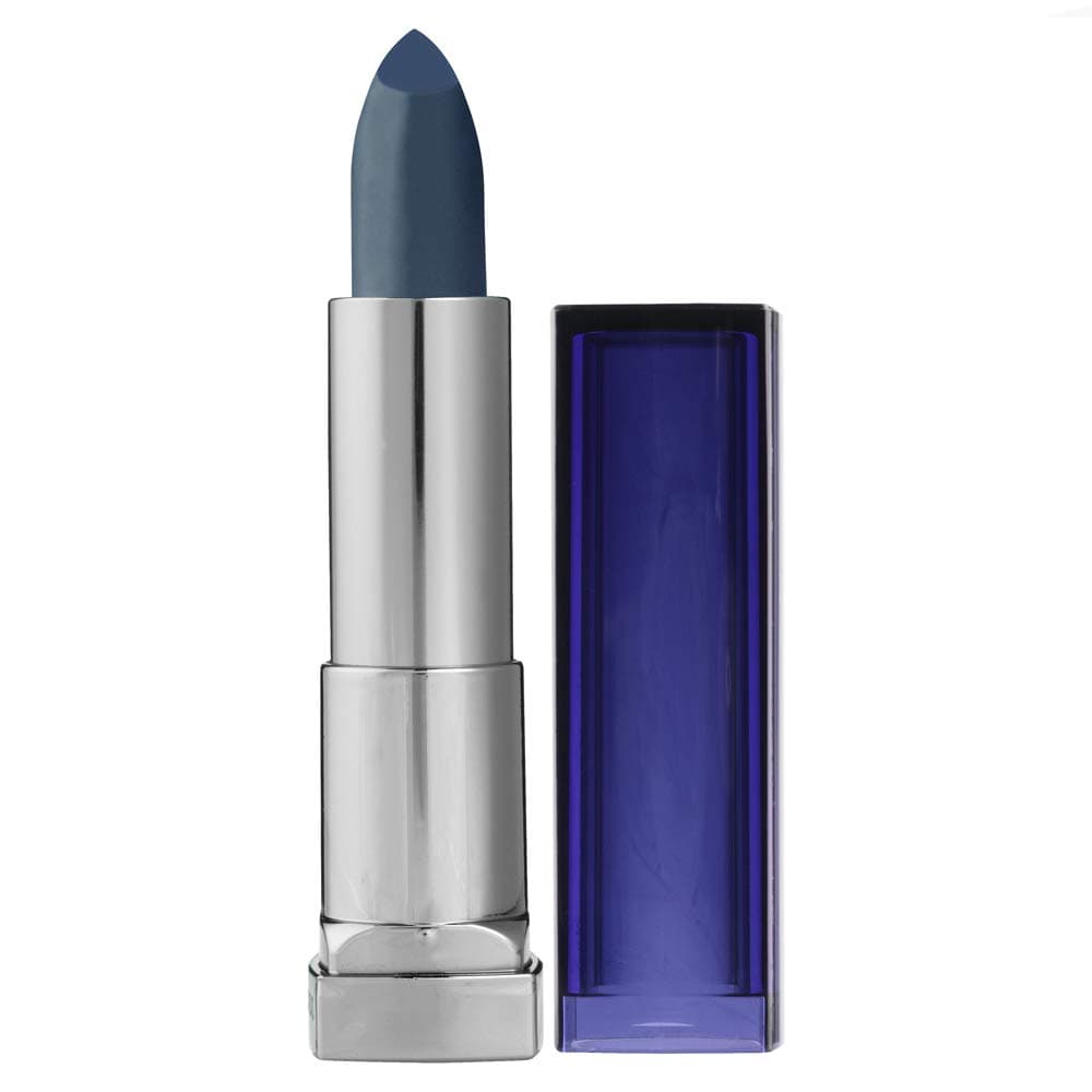Maybelline New York Color Sensational Blue Lipstick Matte Lipstick, Midnight Blue, 0.15 oz,Pack of 1