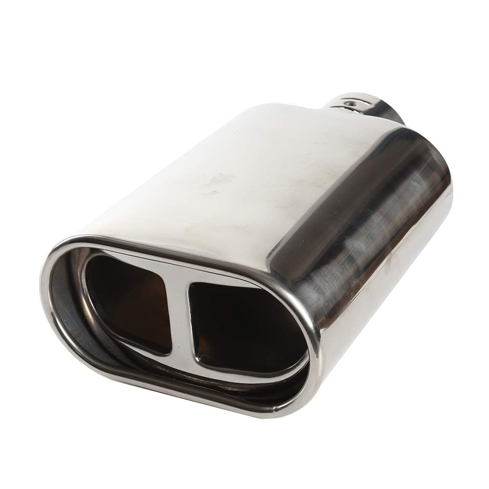 63mm Exhaust Tips Muffler Stainless Steel Car Exhaust Tail Pipe Flat Square Mouth End Pipe Silver
