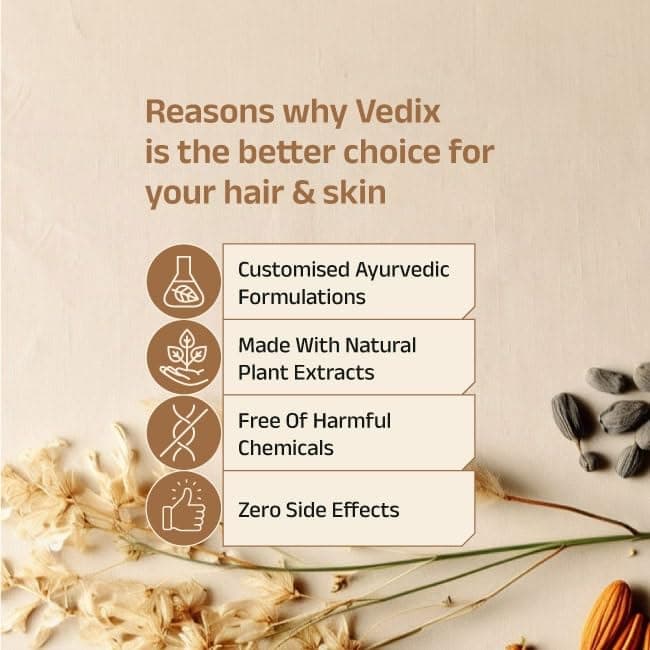Vedix Customised Ayurvedic Hair Care Combo for Dry- Frizzy Hair & Dry Scalp | 6 Product Combo