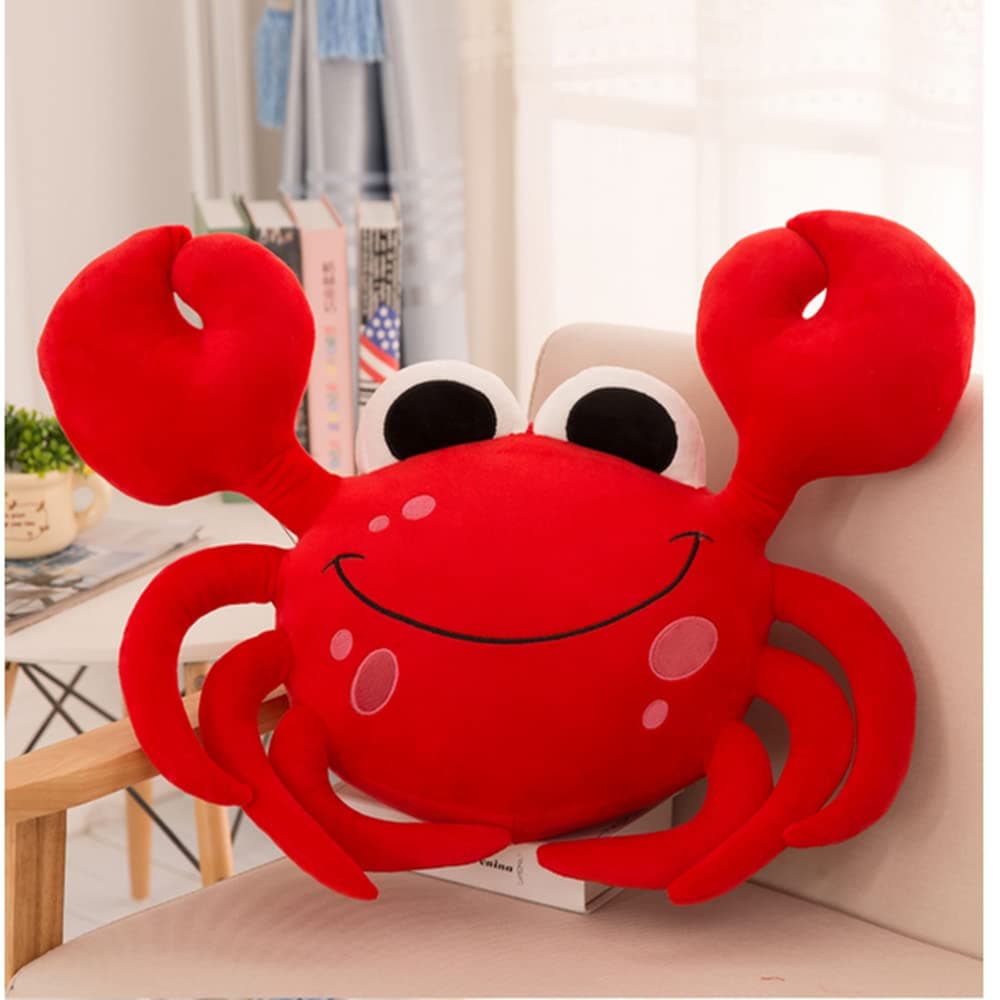 24inch Fuzzy Super Soft Plush Crab Doll Animal Toy Pillow Gift for Boys & Girls