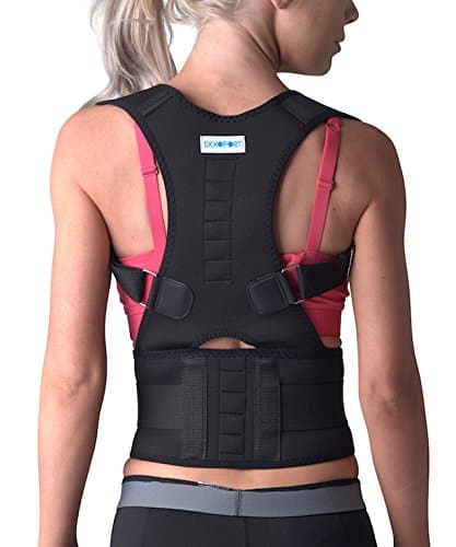 EXXOPORT Back Brace Posture Corrector I X-Large (38"- 40" Waist) Men and Woman I Reduce Upper and Lower Back Pain I Stabilize Spine I Adjustable Straps