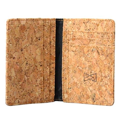 RFID NFC Blocking Slim Bi-fold Wallet Made Of Vegan Cork Leather
