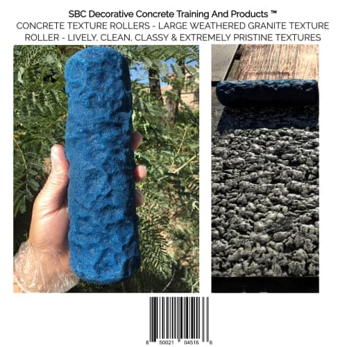 The "Original Designed" Weathered Granite Concrete Stamping Texture Roller And Masonry Form Tool Favorite Since 2005. (WeatheredGranite)