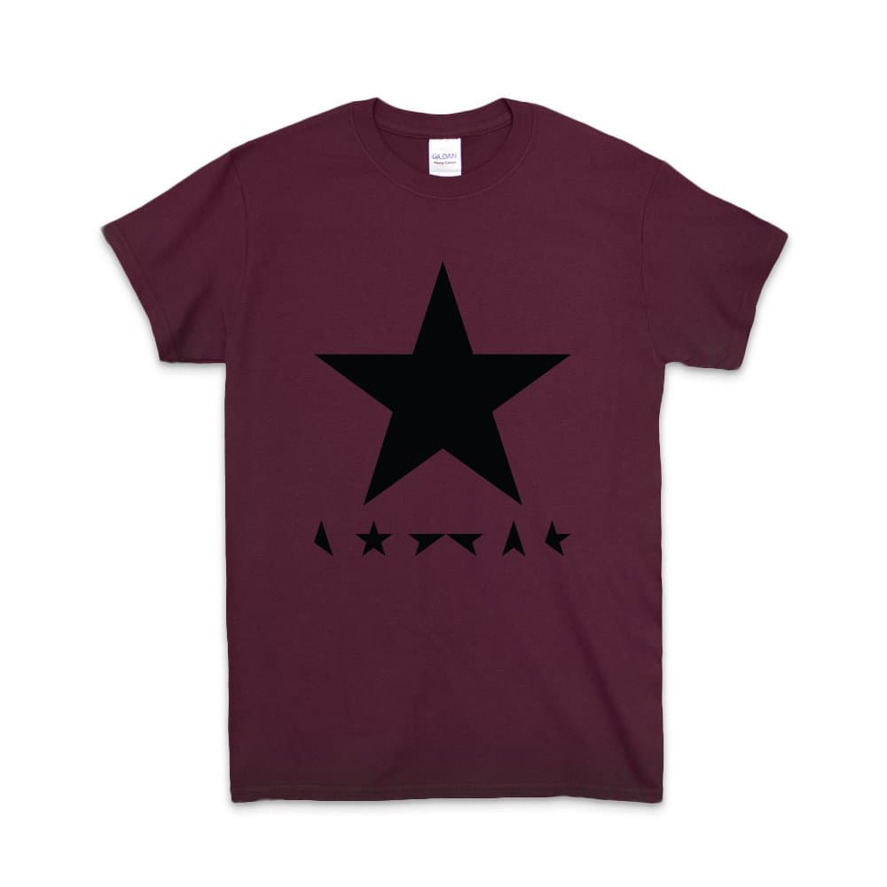 DAVID BOWIE BLACKSTARS - T SHIRT - MAROON - XL