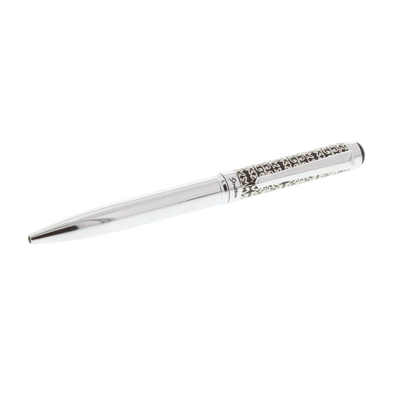 Stratton of Mayfair Biro Pen Silver Etched Design
