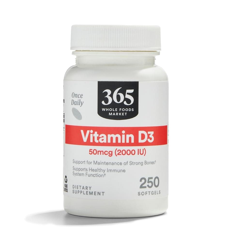 365 by Whole Foods Market, Vitamin D3 2000 IU, 250 ct