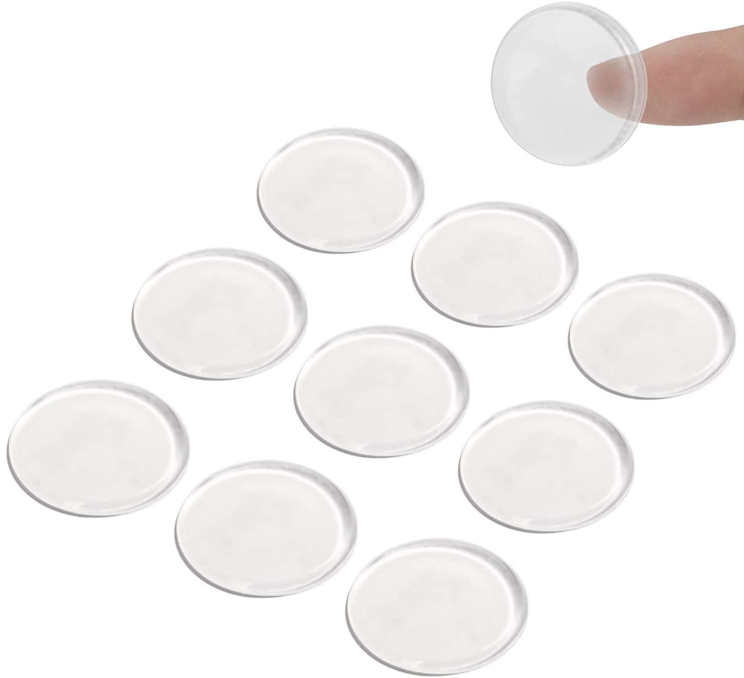 RXL Glass Table Top Bumpers (30Pcs), Soft Grip Material, PVC, Rubber, Plastic, Clear, Round