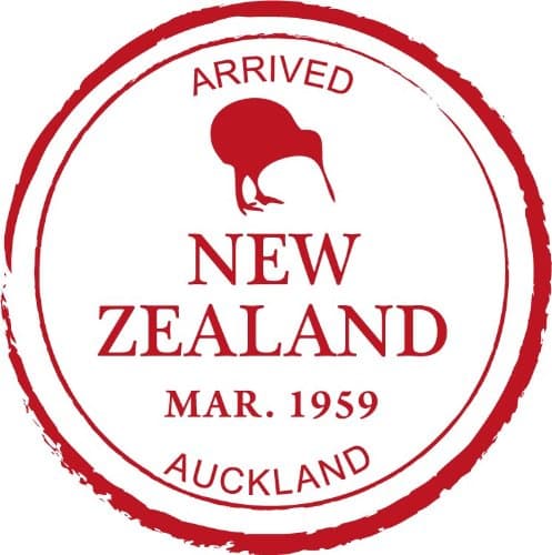 New Zealand Auckland Passport Travel Retro Adventure Stamp Car Bumper Sticker Decal 5" x 5"