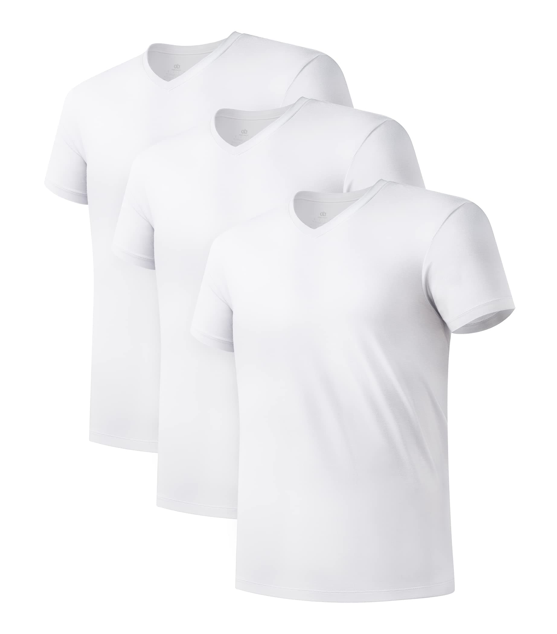Men's Bamboo Rayon Moisture-Wicking V-Neck Undershirt 3 or 5 Pack