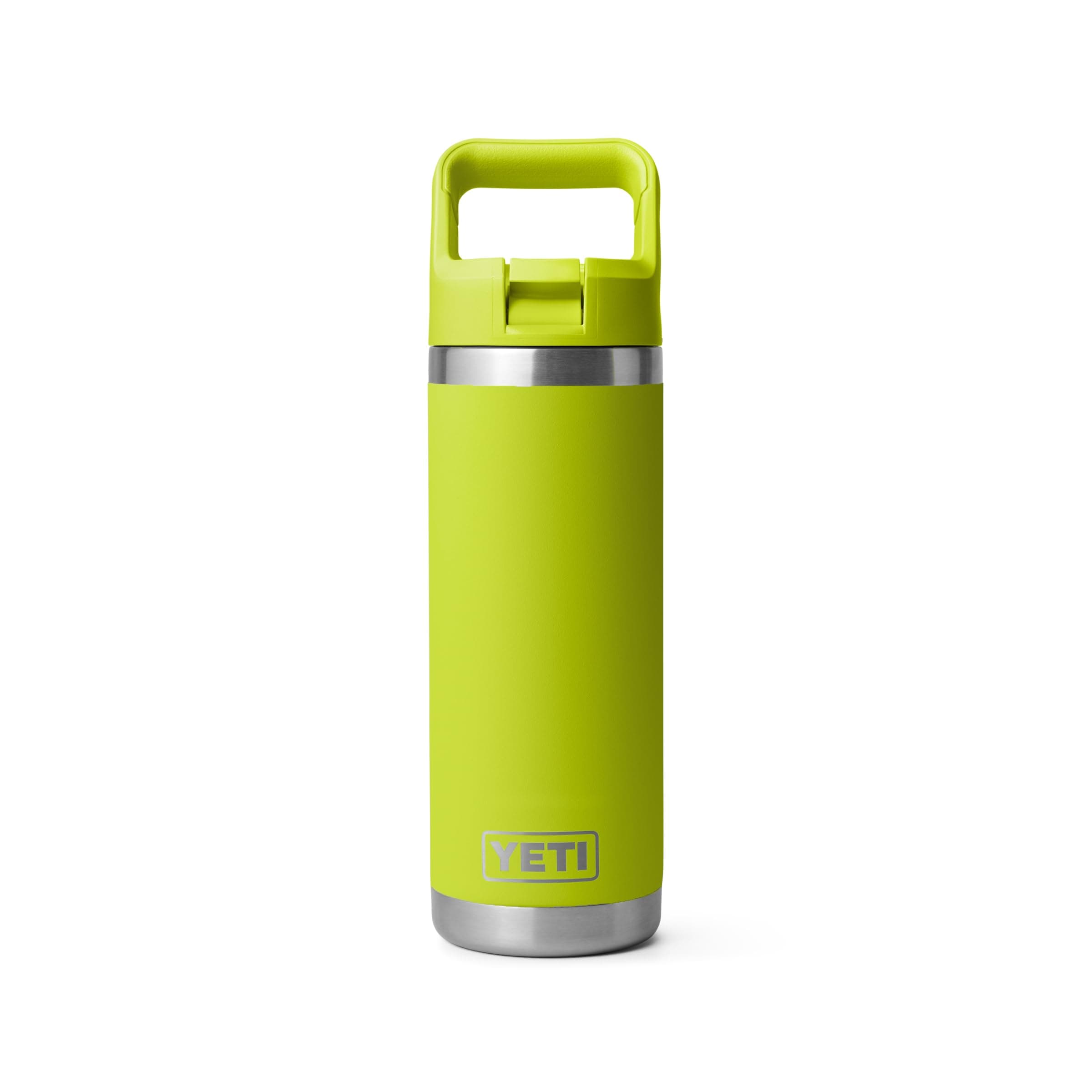 YETI Rambler 18 oz Bottle, Vacuum Insulated, Stainless Steel with Straw Cap, Chartreuse