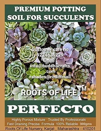 ROOTS OF LIFE ® Perfecto Fast Draining Potting Soil 900gms for Succulents, Cactus and Adeniums