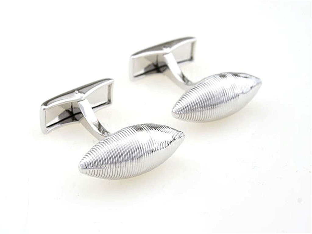Casoty Jewelry Hottest Oval Silkworm Chrysalis Shaped Mens French Cufflinks Fashion Dress Accessories Jewelry Ornament (Silver)