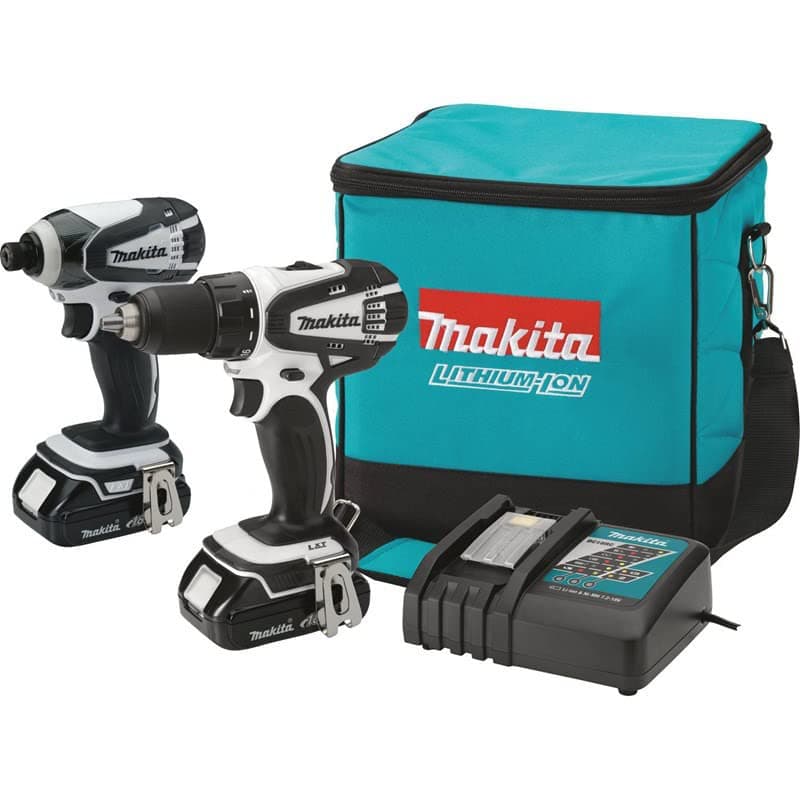 Makita CT200RW-R 18V LXT 2.0 Ah Cordless Lithium-Ion Drill Driver and Impact Driver Combo Kit (Renewed)