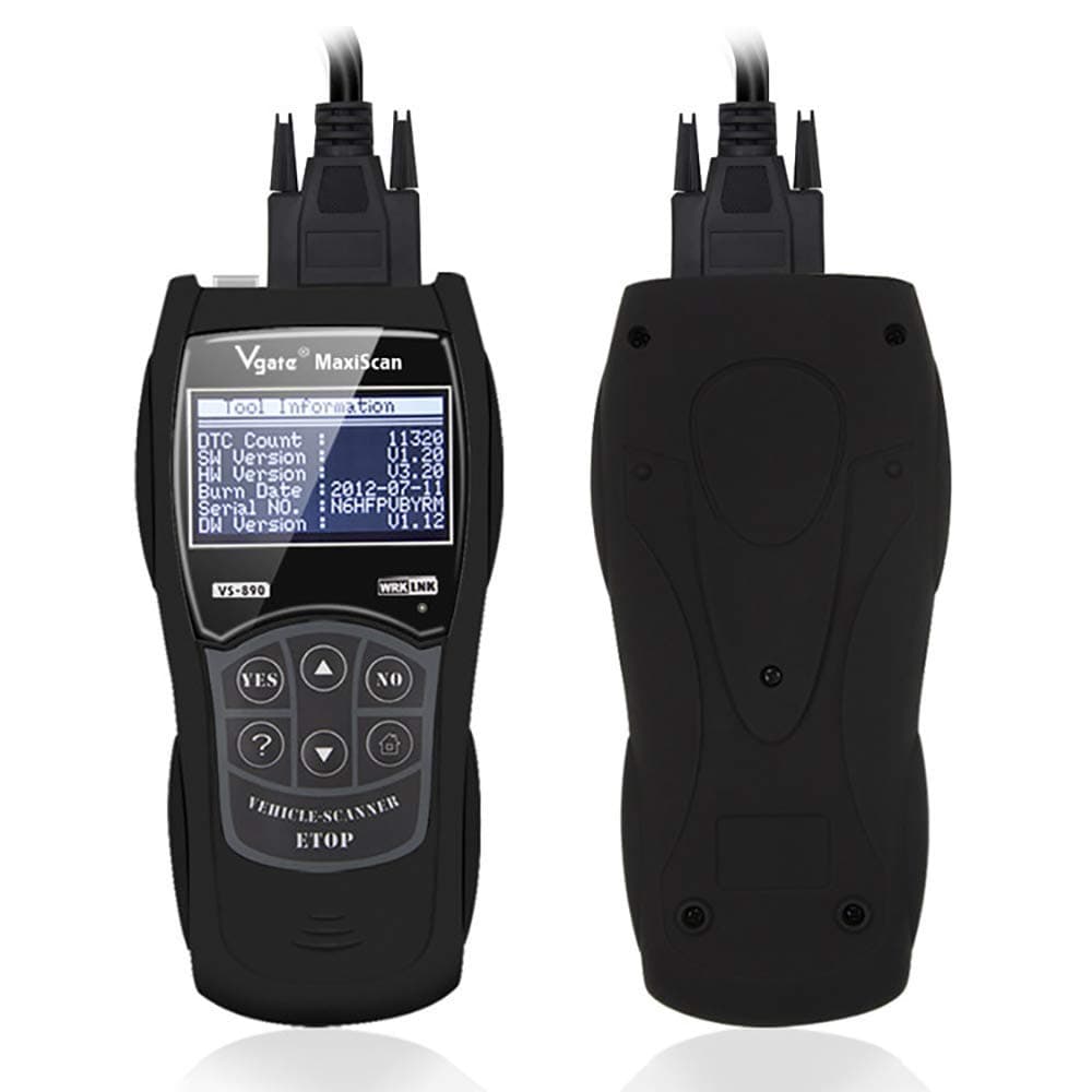 QCGZJCY Vgate Scantool Maxiscan VS890 OBD2 Car Code Reader, OBD2 Code Reader Driving Computer Repair Computer decoder, Supports Multi-Language