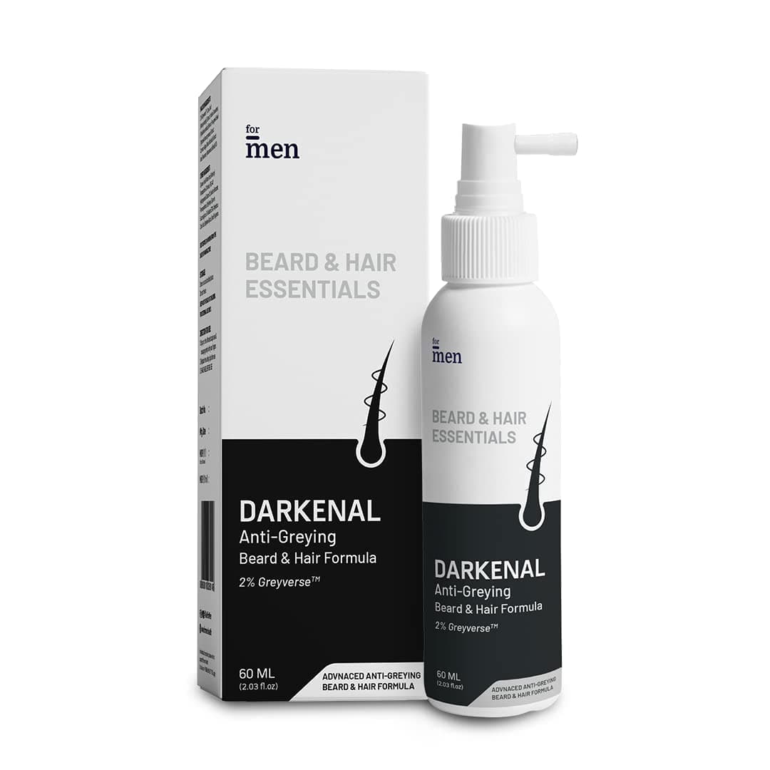 Verem FORMEN Darkenal Anti Greying Hair Serum | 2% Greyverse | Melanin Synthesis | Naturally Pigmented,Hair Greying,Thinning and Shiny | No Synthetic Colours 60 ml