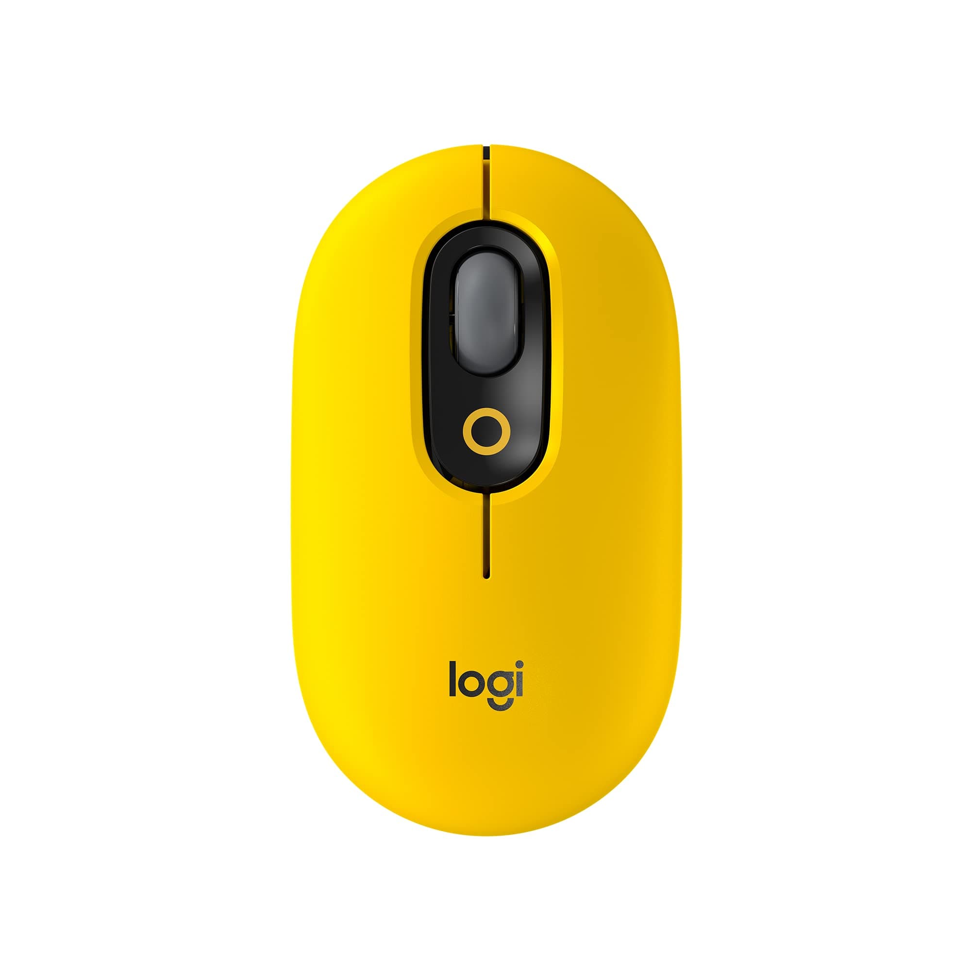POP Mouse, Wireless Mouse with Customizable Emojis, SilentTouch Technology, Precision/Speed Scroll, Compact, Bltooth, Multi-Device, OS Compatible - Blast Yellow