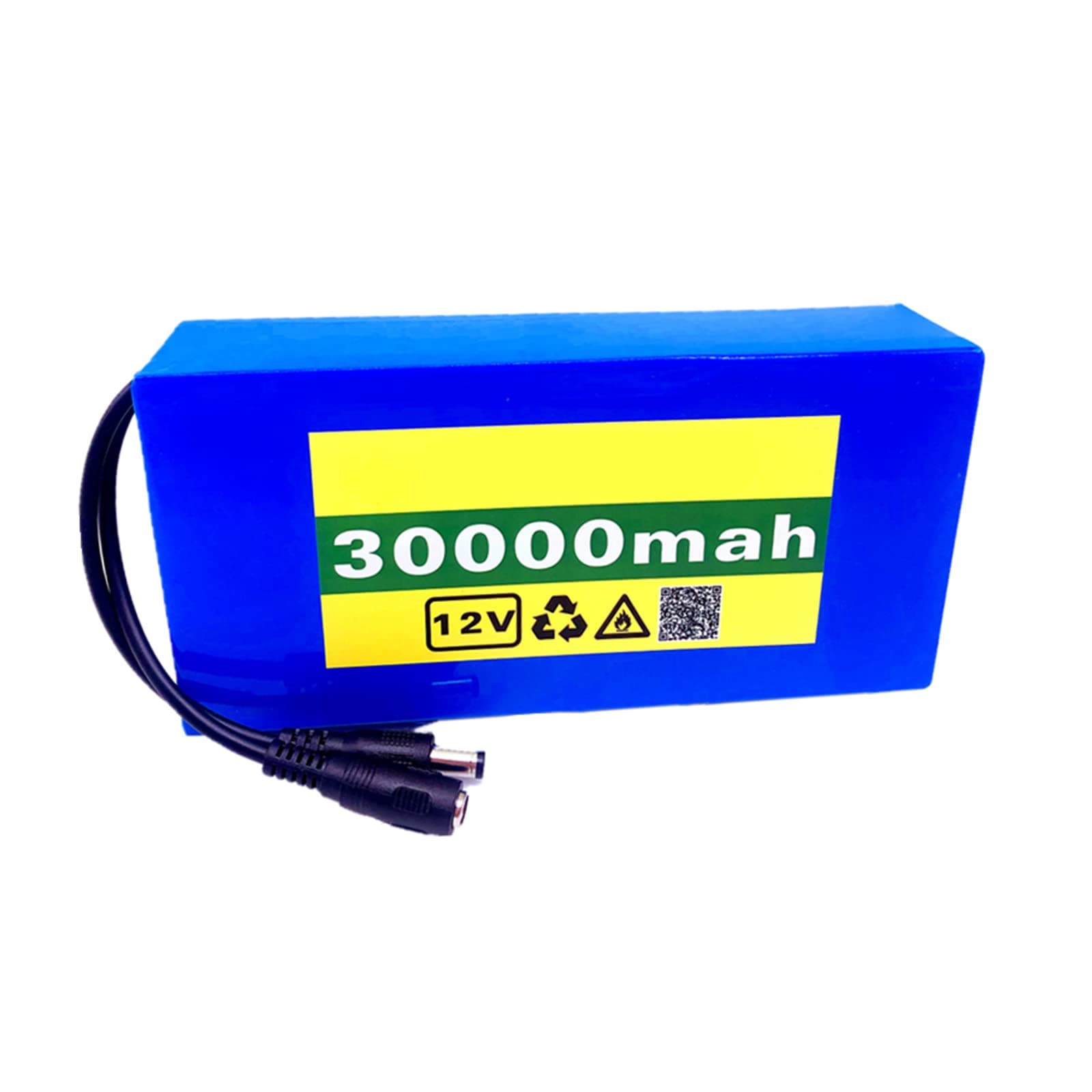 12V 30000Mah Li-Ion Battery Pack, DC 12.6V 30Ah High Power Battery with 12V 1A Charger, for Wireless Transmitters, CCTV Cameras, Etc