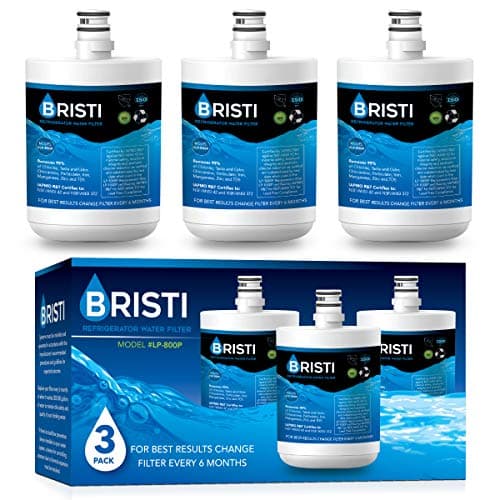 BRISTI 5231JA2002A Refrigerator Water Filter, Replacement for LG LT500P, ADQ72910911, GEN11042FR-08, ADQ72910901, ADQ72910907, Kenmore 9890, 469890 (Pack of 3)