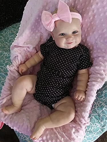 Anano 20 Inch Reborn Baby Dolls Toddler Girl Realistic Silicone Newborn Dolls Sweet Real Life Dolls for Babies
