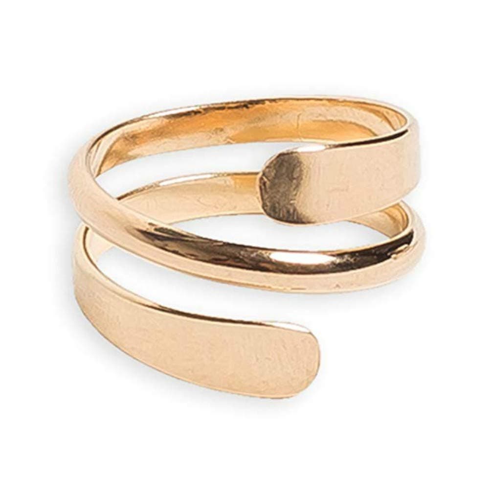 California Toe Rings 14k Gold Filled Yoga Wire Wrap Band Adjustable Thumb Ring