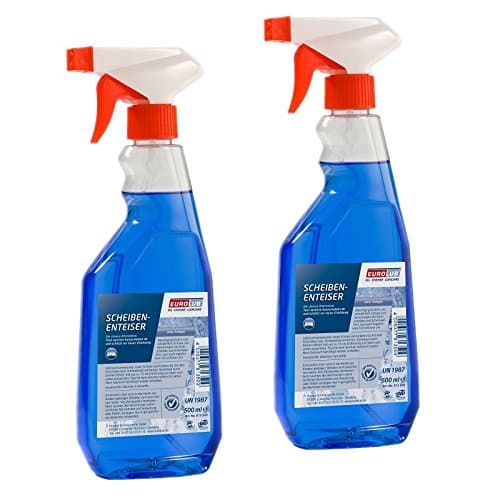2 x 500ml Eurolub Windscreen De-Icer Spray De-Icer Windscreen De-Icer Spray Bottle